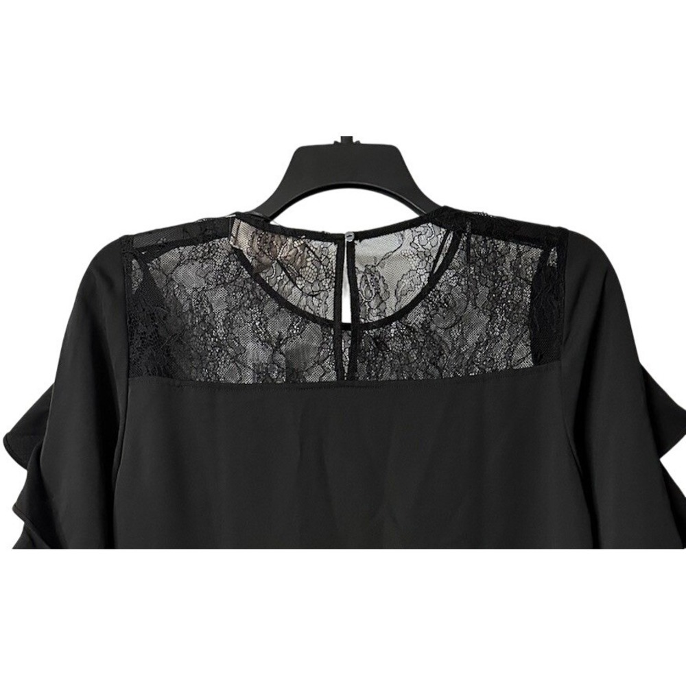 NWT Philosophy Womens Black Short Sleeve Lace Casual Dress Size Small - Picture 12 of 13